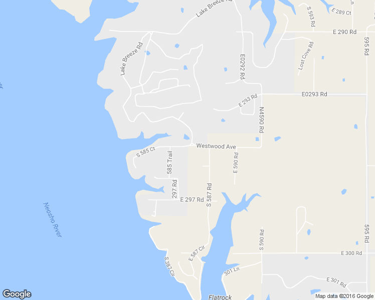 map of restaurants, bars, coffee shops, grocery stores, and more near 58651 Westwood Avenue in Grove