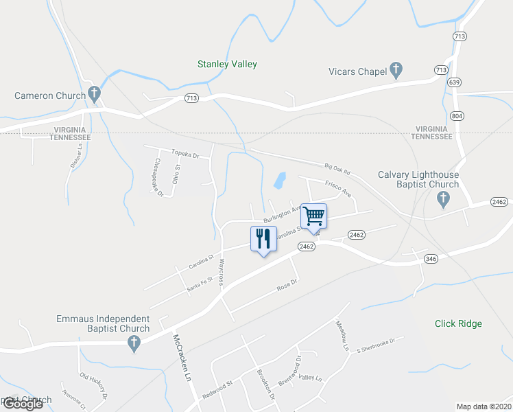 map of restaurants, bars, coffee shops, grocery stores, and more near 110 Stanton Street in Church Hill