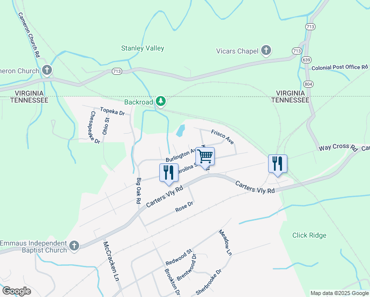 map of restaurants, bars, coffee shops, grocery stores, and more near 116 Burlington Avenue in Church Hill