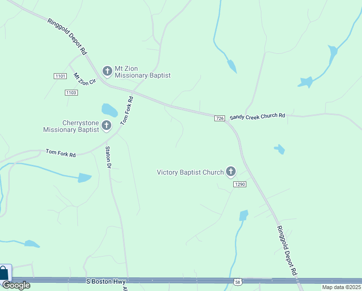 map of restaurants, bars, coffee shops, grocery stores, and more near 155 Oliver Drive in Ringgold
