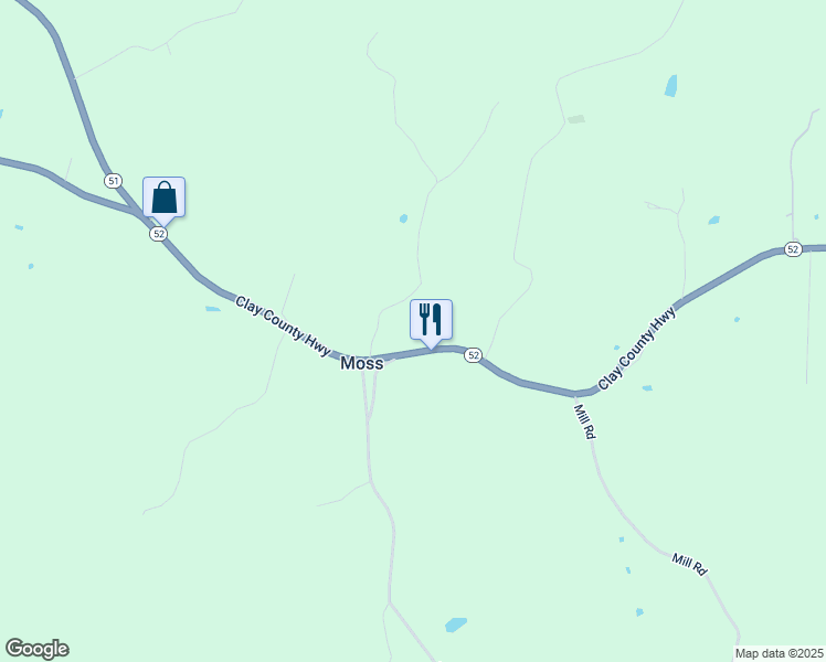 map of restaurants, bars, coffee shops, grocery stores, and more near 63 Rodgers Road in Moss