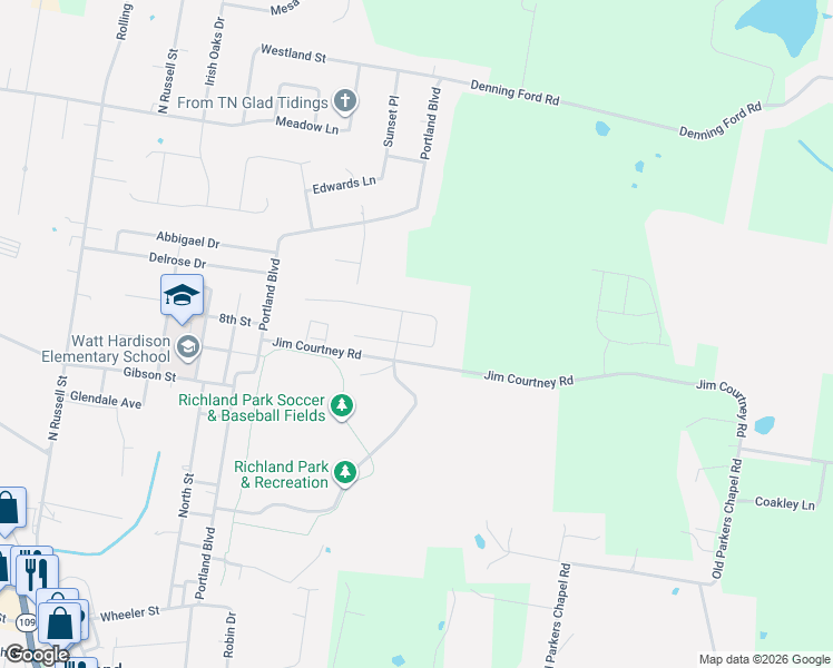 map of restaurants, bars, coffee shops, grocery stores, and more near 218 Dark Fire Lane in Portland