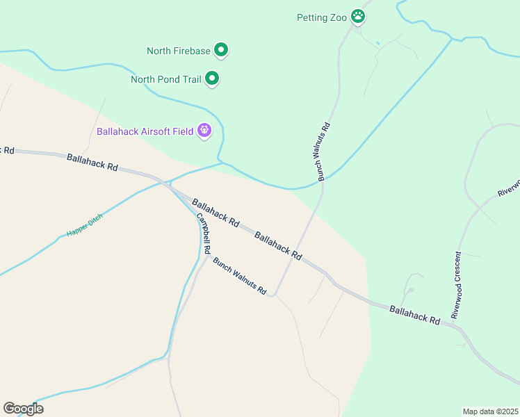 map of restaurants, bars, coffee shops, grocery stores, and more near 2800 Ballahack Road in Chesapeake