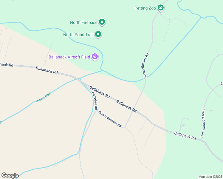 map of restaurants, bars, coffee shops, grocery stores, and more near 2816 Ballahack Road in Chesapeake
