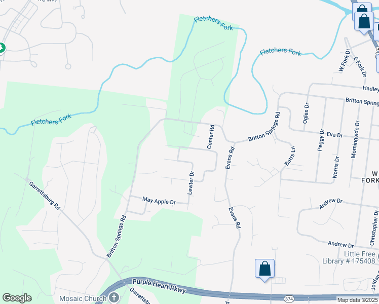 map of restaurants, bars, coffee shops, grocery stores, and more near 926 Center Road in Clarksville