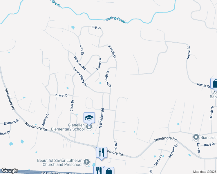 map of restaurants, bars, coffee shops, grocery stores, and more near 2772 Ridgepole Drive in Clarksville