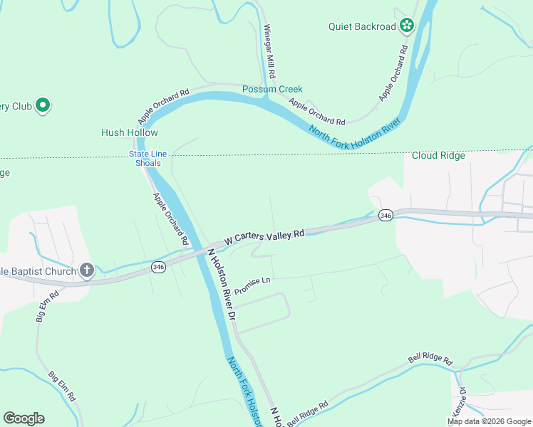 map of restaurants, bars, coffee shops, grocery stores, and more near 2517 McLean Dr in Kingsport