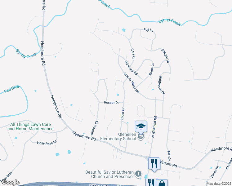 map of restaurants, bars, coffee shops, grocery stores, and more near 2747 Applemill Ct in Clarksville