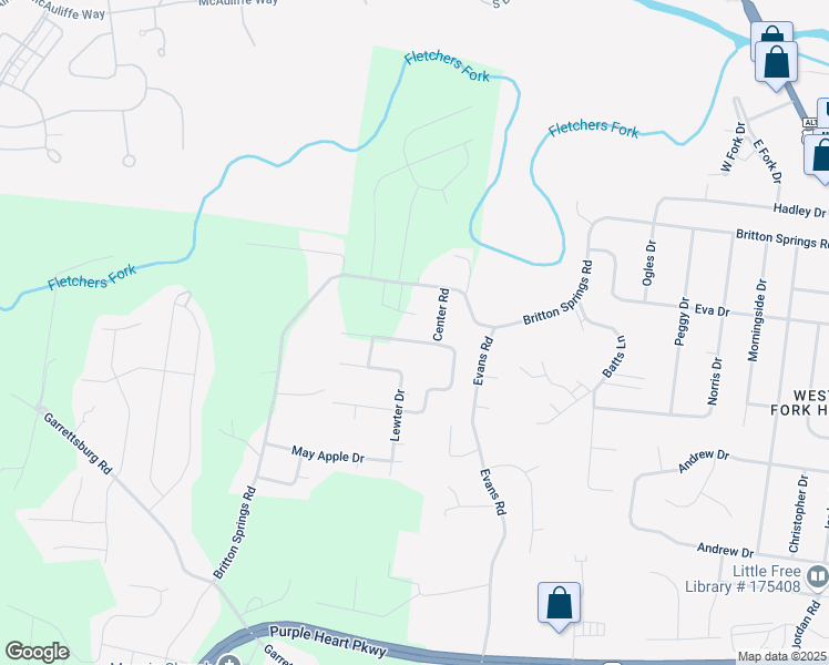 map of restaurants, bars, coffee shops, grocery stores, and more near 926 Center Road in Clarksville