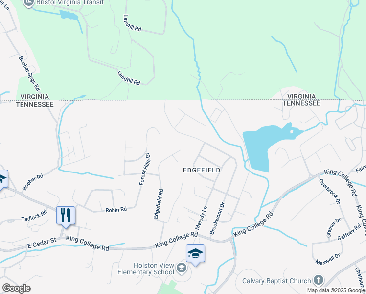 map of restaurants, bars, coffee shops, grocery stores, and more near 133 Woodside Drive in Bristol