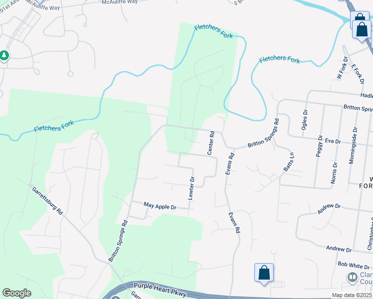 map of restaurants, bars, coffee shops, grocery stores, and more near 926 Center Road in Clarksville