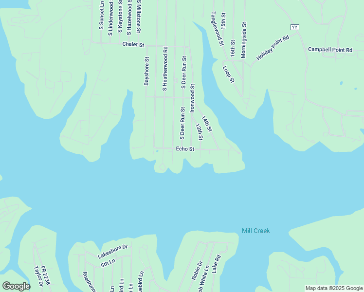 map of restaurants, bars, coffee shops, grocery stores, and more near 798 South Deer Run Street in Shell Knob