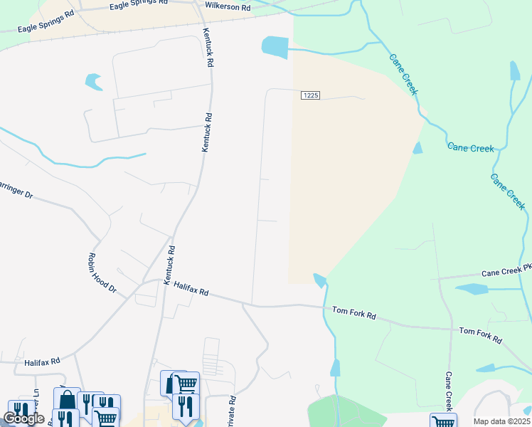 map of restaurants, bars, coffee shops, grocery stores, and more near 230 Gardner Street in Danville