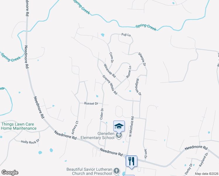 map of restaurants, bars, coffee shops, grocery stores, and more near 972 Granny White Road in Clarksville