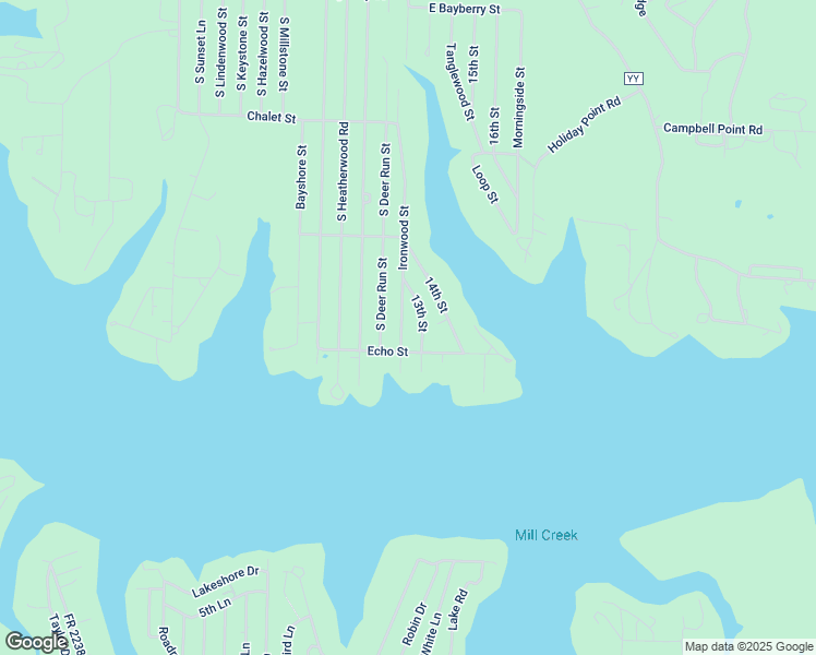 map of restaurants, bars, coffee shops, grocery stores, and more near 496-798 S Deer Run St in Shell Knob