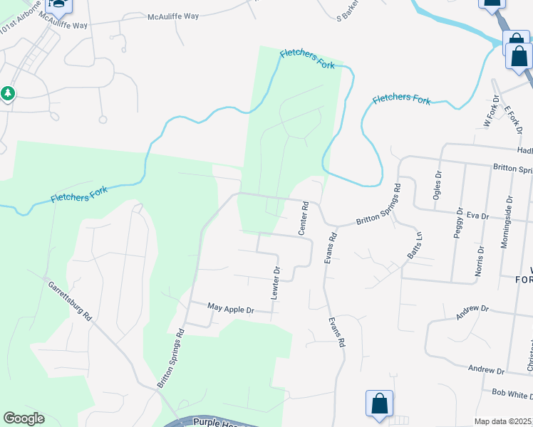 map of restaurants, bars, coffee shops, grocery stores, and more near 924 Britton Springs Road in Clarksville