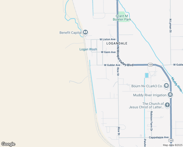 map of restaurants, bars, coffee shops, grocery stores, and more near 2825 North Pioneer Road in Moapa Valley