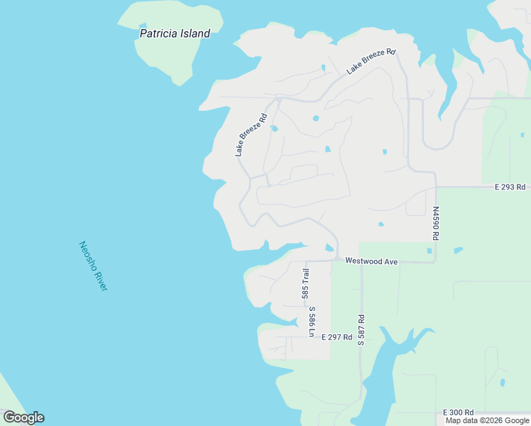 map of restaurants, bars, coffee shops, grocery stores, and more near 6022 Lake Breeze Road in Grove