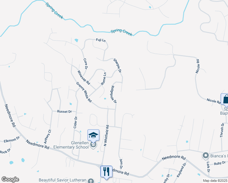 map of restaurants, bars, coffee shops, grocery stores, and more near 2789 Ridgepole Drive in Clarksville