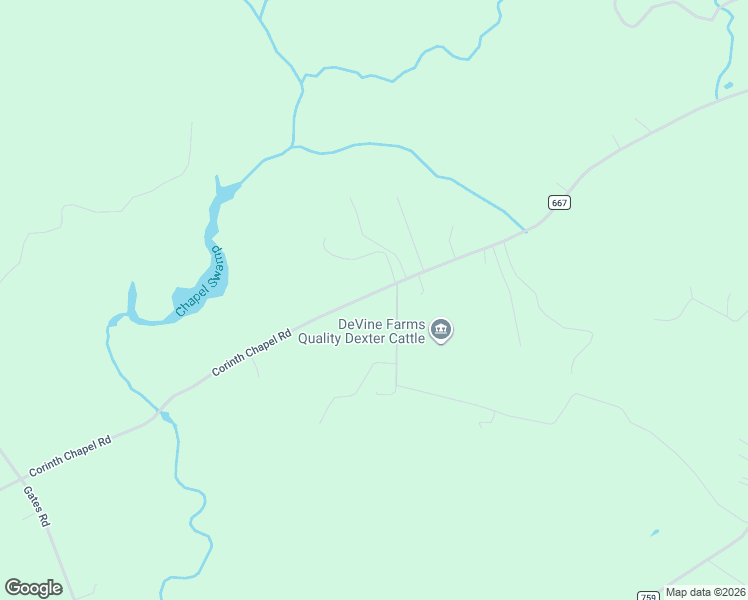 map of restaurants, bars, coffee shops, grocery stores, and more near 7190 Corinth Chapel Road in Suffolk