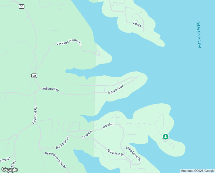 map of restaurants, bars, coffee shops, grocery stores, and more near 1007-1159 Millwood Dr in Reeds Spring