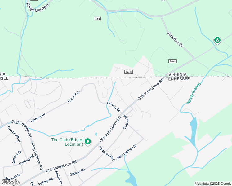 map of restaurants, bars, coffee shops, grocery stores, and more near 115 South Hampton Drive in Bristol