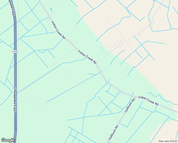 map of restaurants, bars, coffee shops, grocery stores, and more near 1005 Indian Creek Road in Chesapeake