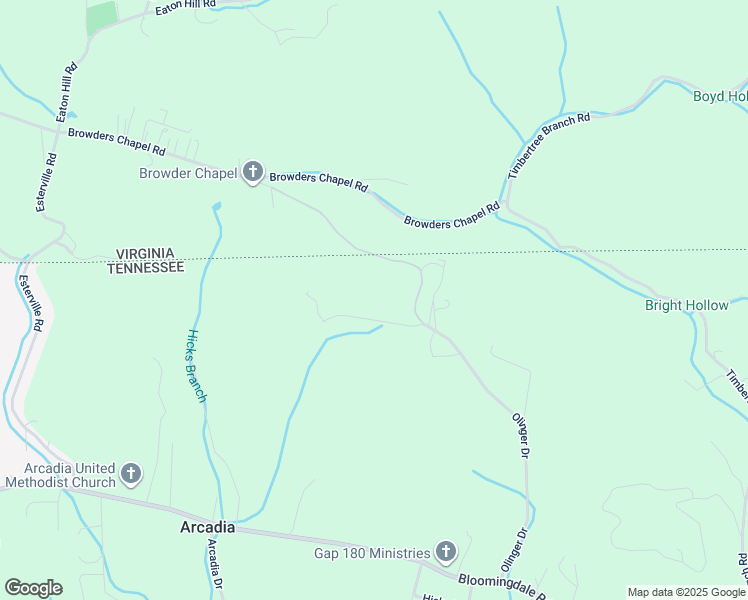 map of restaurants, bars, coffee shops, grocery stores, and more near 441 Olinger Drive in Kingsport
