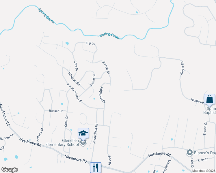 map of restaurants, bars, coffee shops, grocery stores, and more near 2809 Sharpie Drive in Clarksville