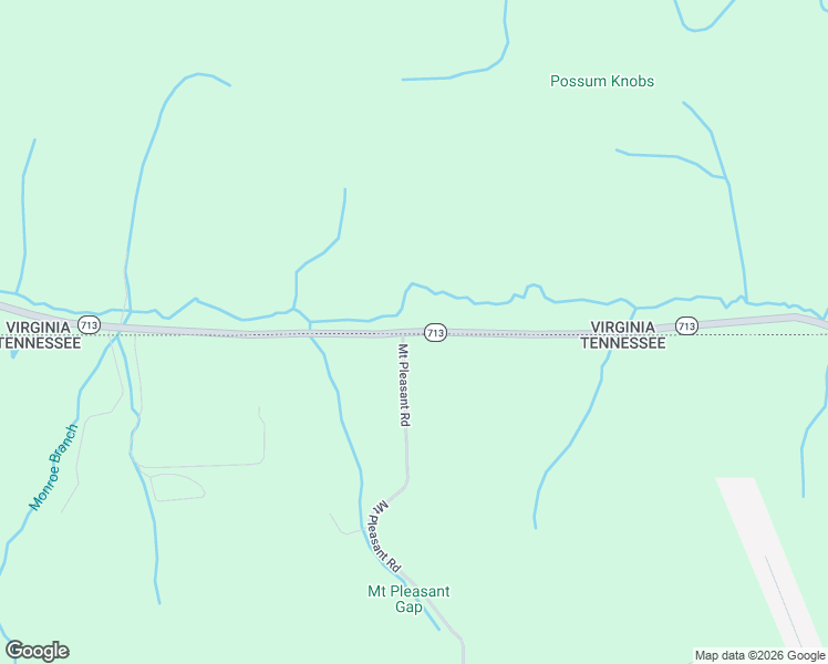 map of restaurants, bars, coffee shops, grocery stores, and more near State Route 713 in Gate City