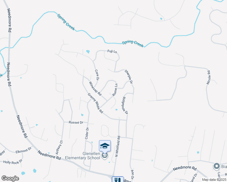 map of restaurants, bars, coffee shops, grocery stores, and more near 2832 Rome Lane in Clarksville