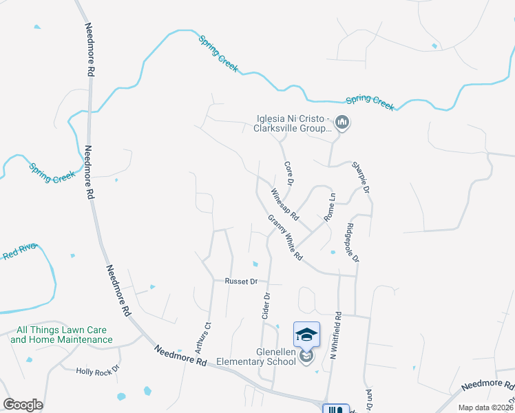 map of restaurants, bars, coffee shops, grocery stores, and more near 1006 Granny White Road in Clarksville