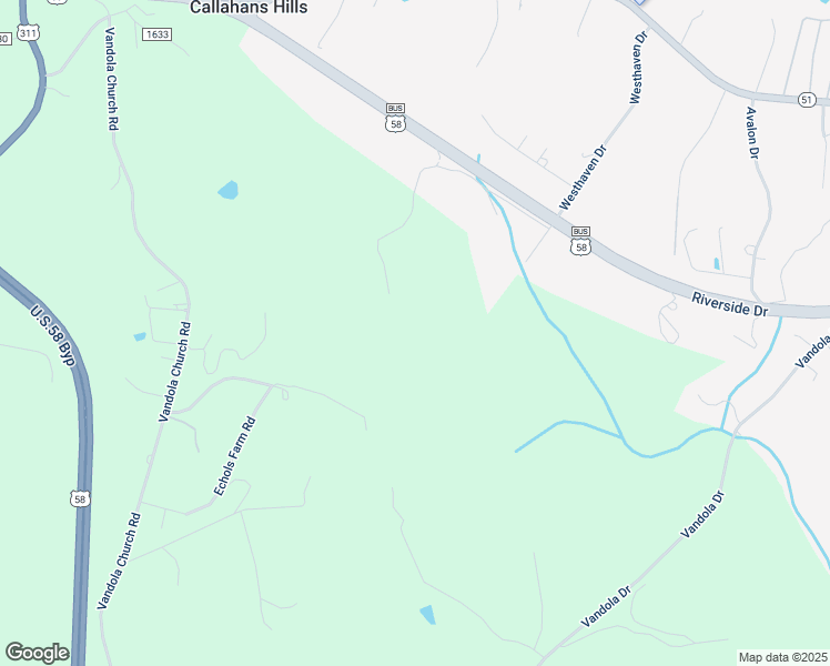 map of restaurants, bars, coffee shops, grocery stores, and more near Industrial Avenue in Danville