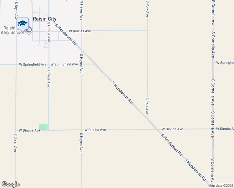 map of restaurants, bars, coffee shops, grocery stores, and more near 9707 S Henderson Rd in Raisin City