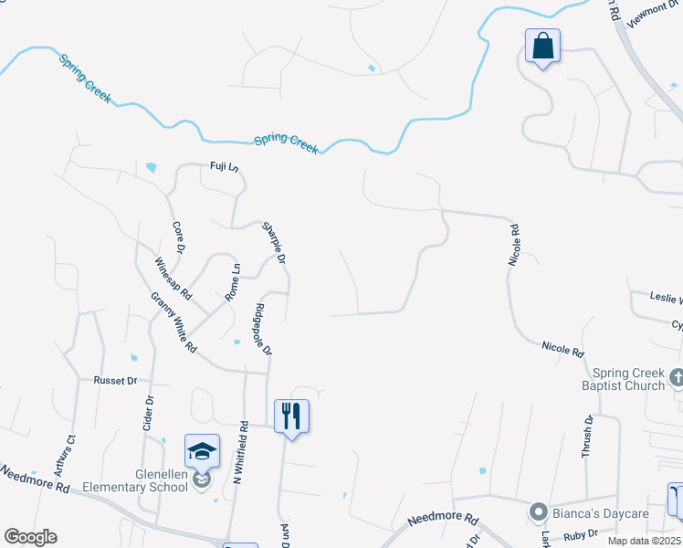map of restaurants, bars, coffee shops, grocery stores, and more near 3150 High Lea Road in Clarksville