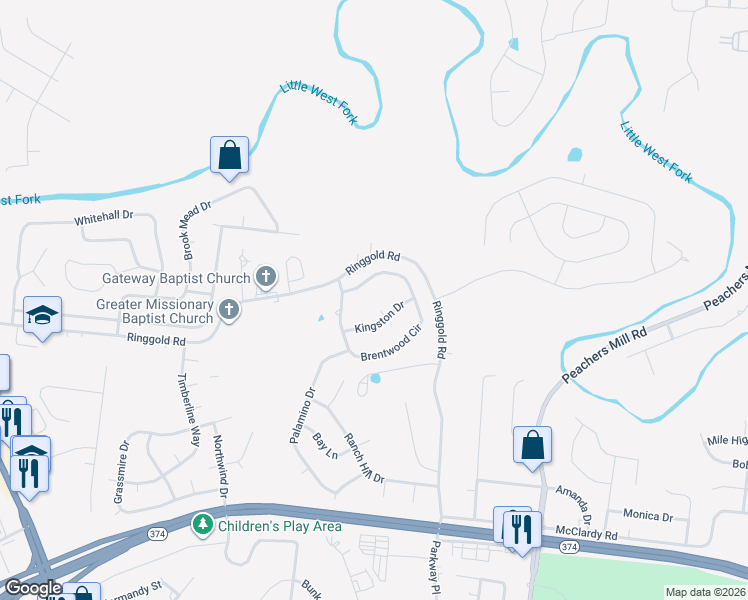 map of restaurants, bars, coffee shops, grocery stores, and more near 611 Bennington Court in Clarksville