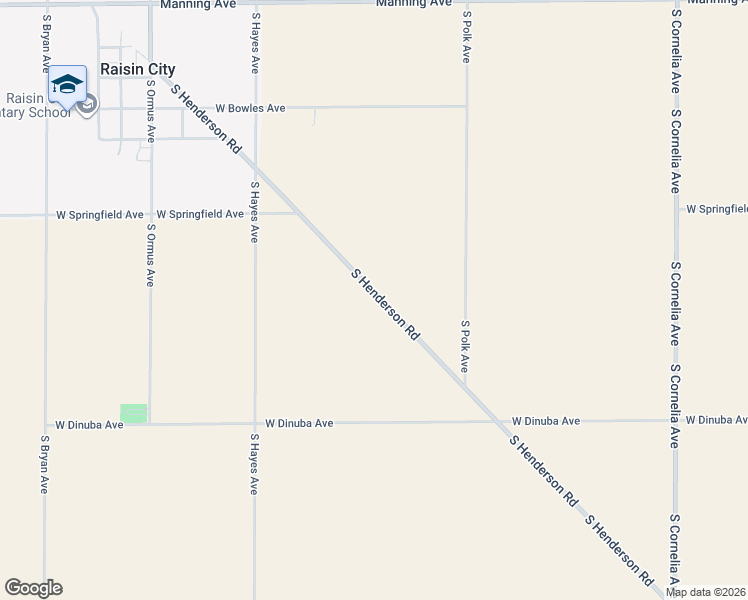 map of restaurants, bars, coffee shops, grocery stores, and more near 9707 South Henderson Road in Raisin City