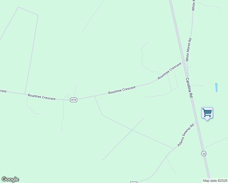 map of restaurants, bars, coffee shops, grocery stores, and more near 1094 Rountree Crescent in Suffolk