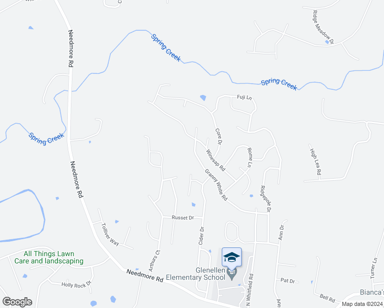 map of restaurants, bars, coffee shops, grocery stores, and more near 1018 Granny White Road in Clarksville