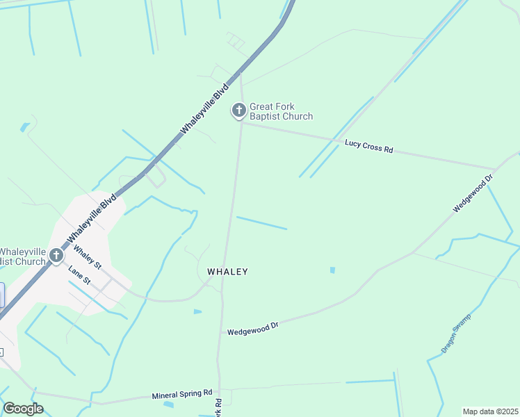 map of restaurants, bars, coffee shops, grocery stores, and more near 343 Great Fork Road in Suffolk