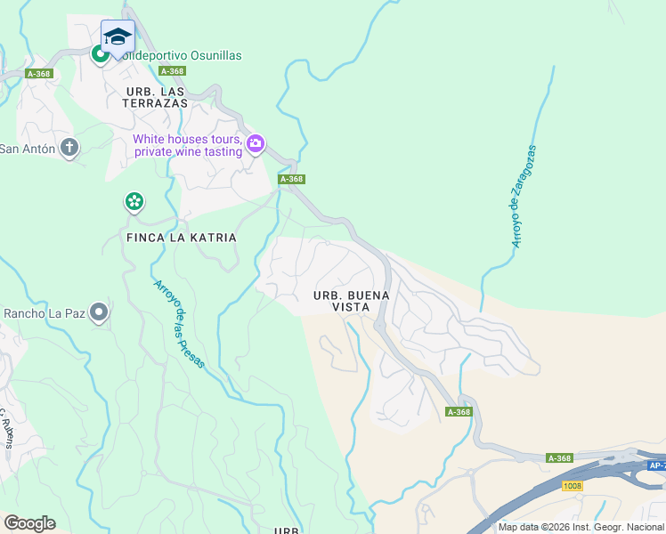 map of restaurants, bars, coffee shops, grocery stores, and more near 95 Lugar Urbanizacion Buenavista in Málaga