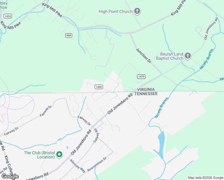 map of restaurants, bars, coffee shops, grocery stores, and more near 13501 Stone Drive in Bristol