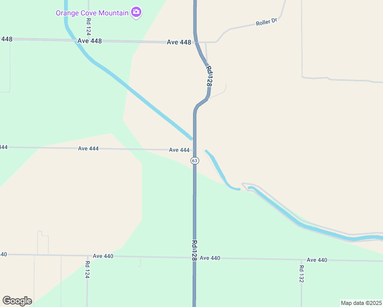 map of restaurants, bars, coffee shops, grocery stores, and more near 44325 Road 128 in Orosi