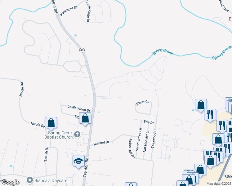 map of restaurants, bars, coffee shops, grocery stores, and more near 367 Mcgee Court in Clarksville