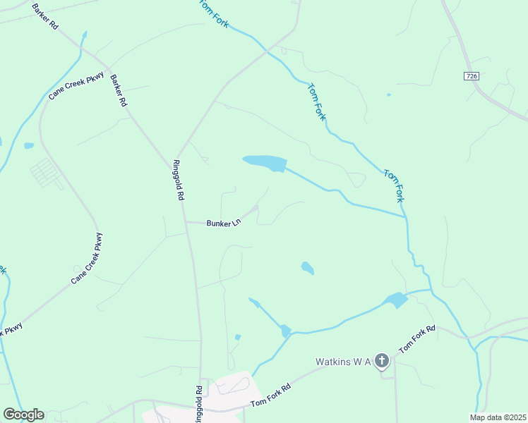 map of restaurants, bars, coffee shops, grocery stores, and more near 340 Bunker Lane in Ringgold