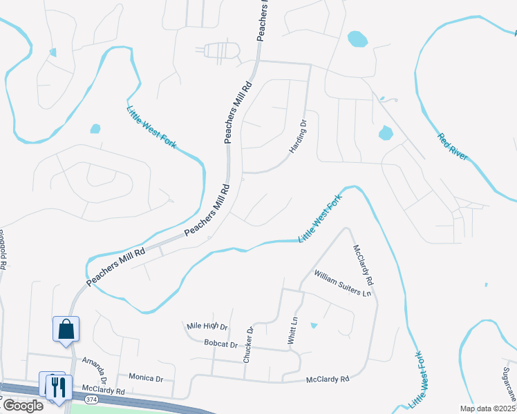 map of restaurants, bars, coffee shops, grocery stores, and more near 1487 Mckinley Court in Clarksville
