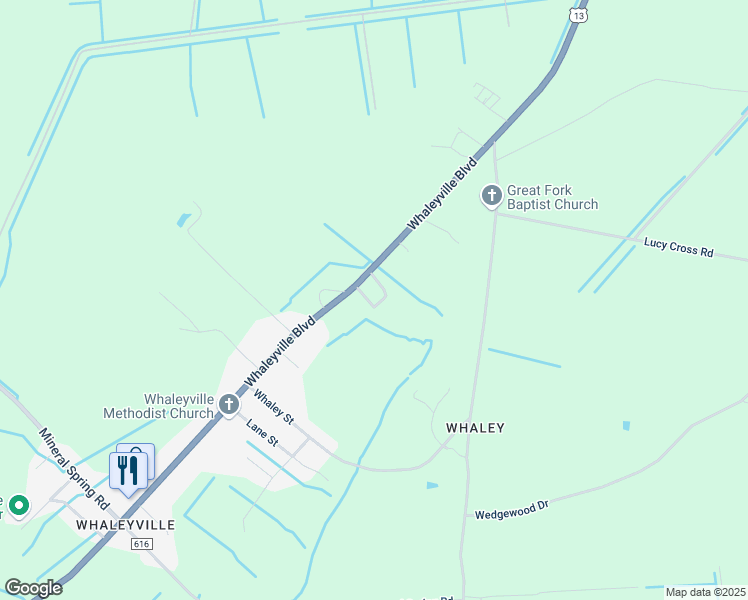map of restaurants, bars, coffee shops, grocery stores, and more near 133 Herman Court in Suffolk