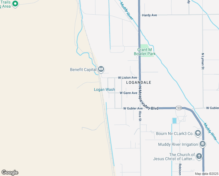map of restaurants, bars, coffee shops, grocery stores, and more near 3030 Hannig Street in Moapa Valley