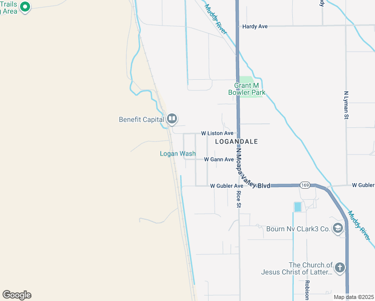 map of restaurants, bars, coffee shops, grocery stores, and more near 3030 Hannig Street in Moapa Valley