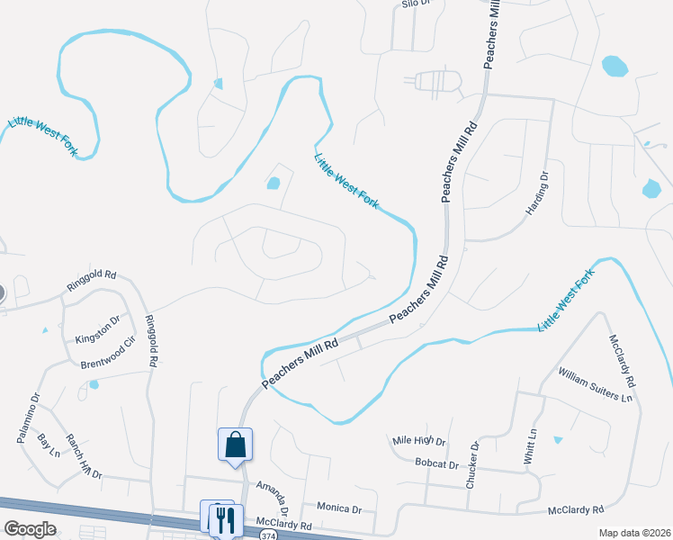 map of restaurants, bars, coffee shops, grocery stores, and more near 1145 Ishee Drive in Clarksville